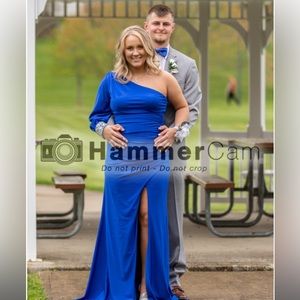 Blue prom dress